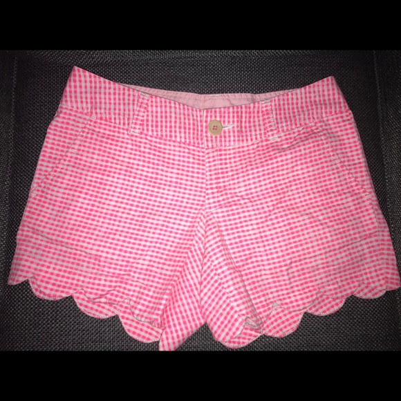 Lilly Pulitzer Pink Gingham Buttercup Shorts SZ 00 - Picture 2 of 4